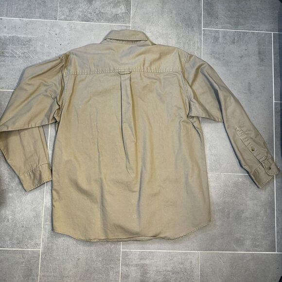 Woolrich Men's Hunting Khaki Shirt Embroidered Labrador NOS- Size Large - Picture 9 of 11